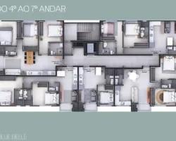 2 Dormitórios com Suíte e Churrasqueira | Blue Belle Residencial | 900m do Mar